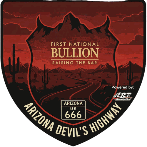 Devil's Highway tour badge &mdash; First National Bullion, powered by A.R.T.